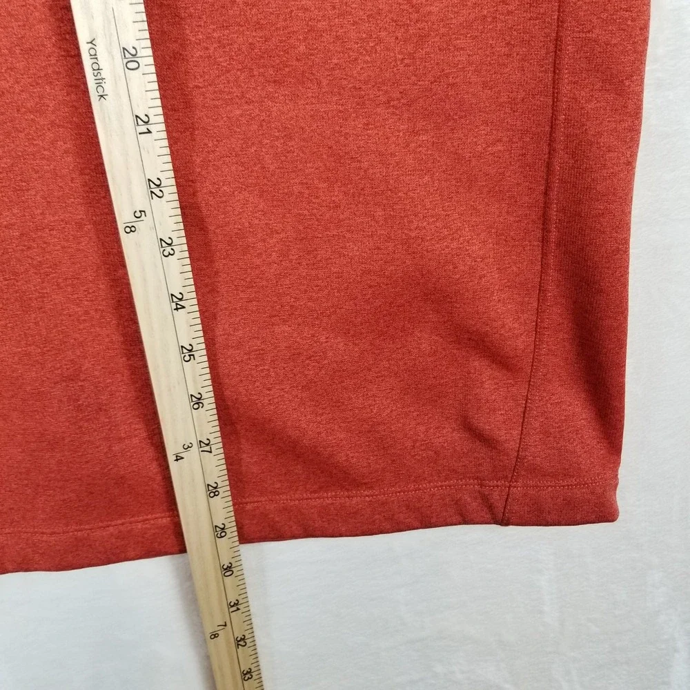 The North Face Mens XXL Quarter Zip Fleece Pullover Rust Orange Heathered Jacket